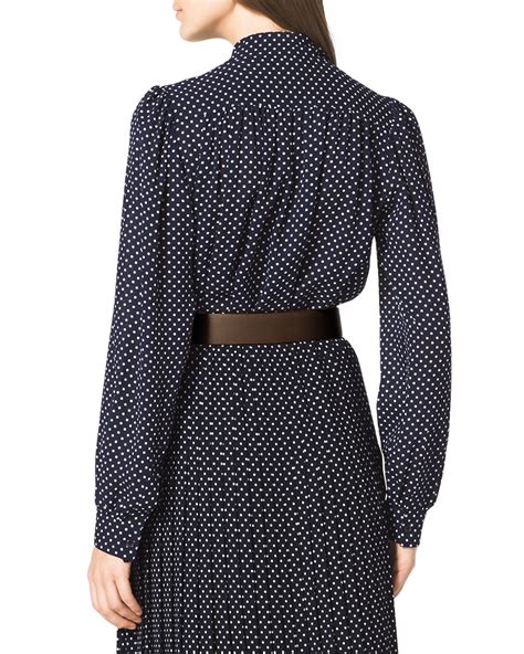 michael kors polka dot blouse|Polka Dot Georgette Tie.